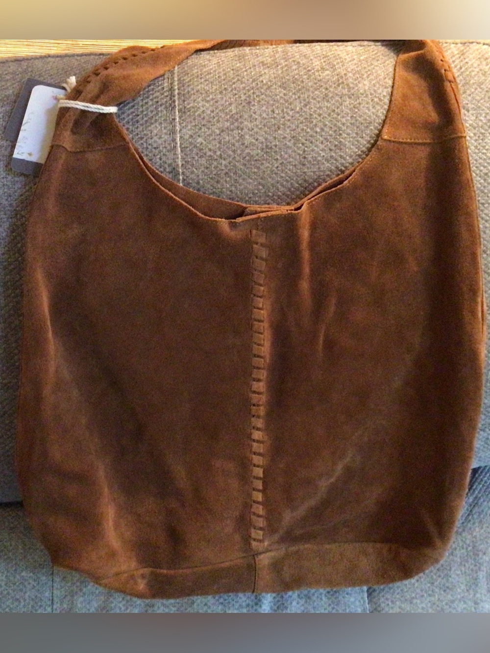 Haute Hippie / Chestnut Brown Slouchy Suede Festival Hobo Bag - NWT - Picture 5 of 14